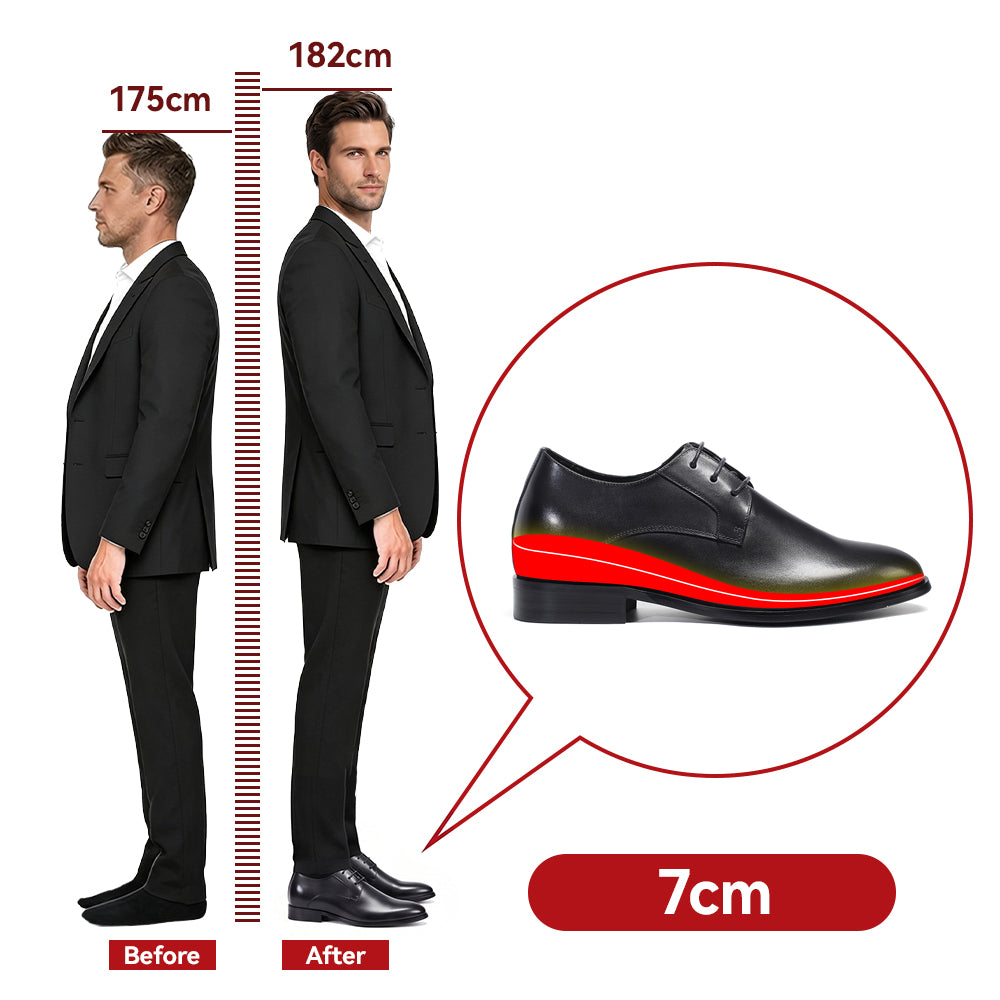 SCARPE RIALZANTI BASILIO +7 CM