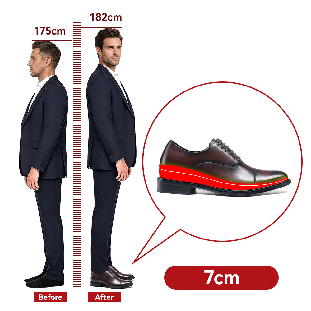 SCARPE RIALZANTI FERDINANDO +7 CM