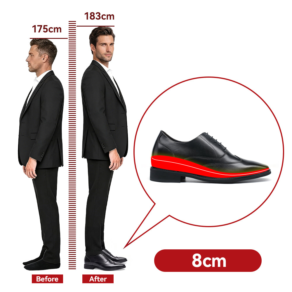 SCARPE CON RIALZO GIUSEPPE +8 CM