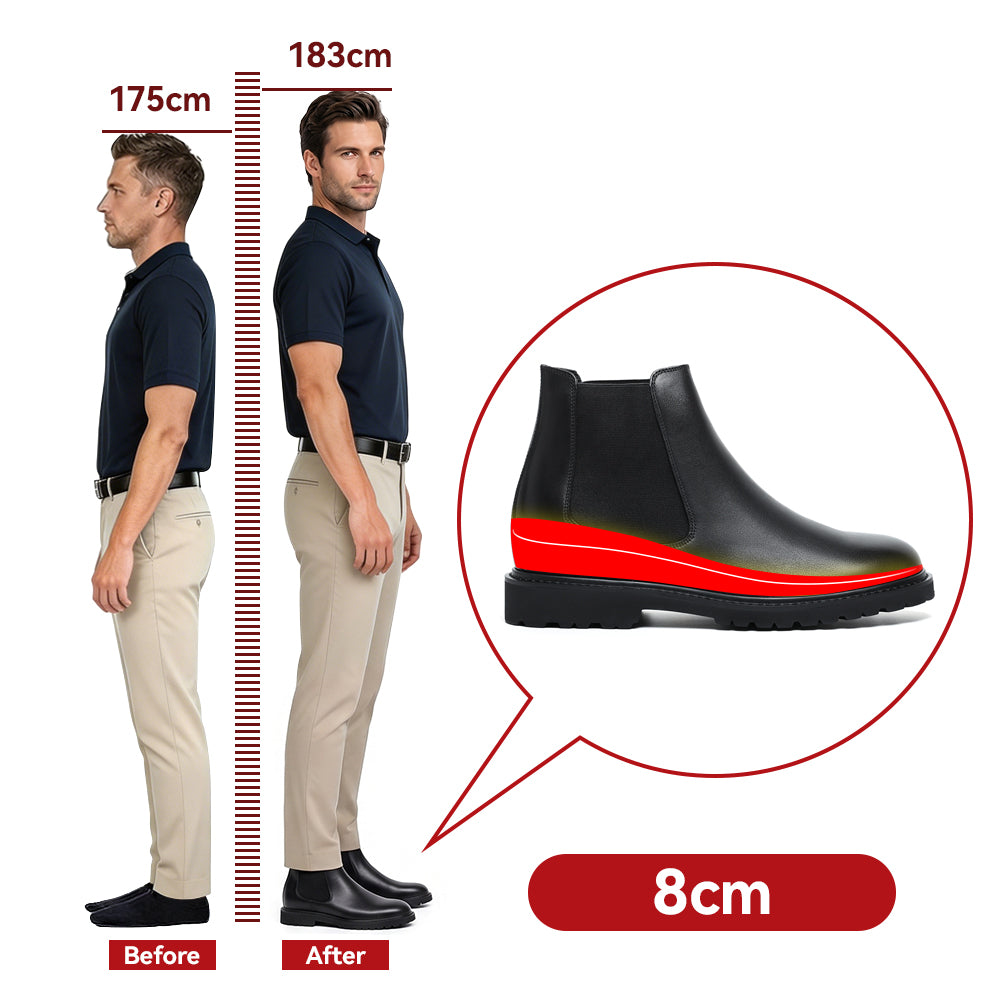 SCARPE RIALZANTI ROLANDO +8 CM