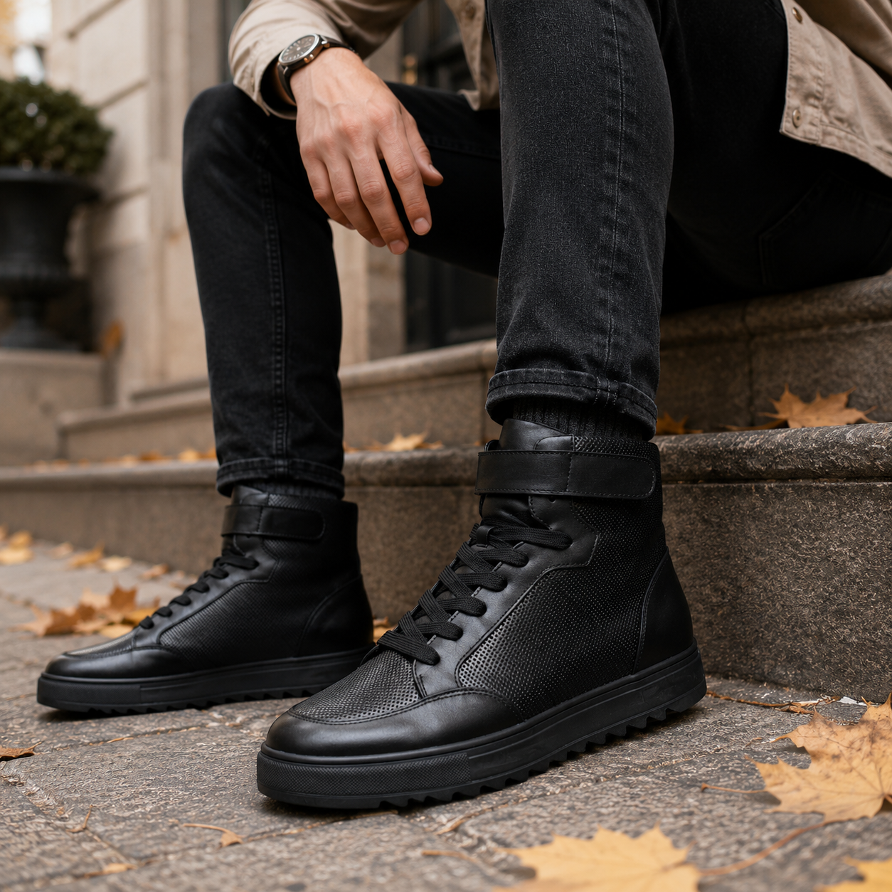 SCARPE RIALZANTI STEFANO +8 CM
