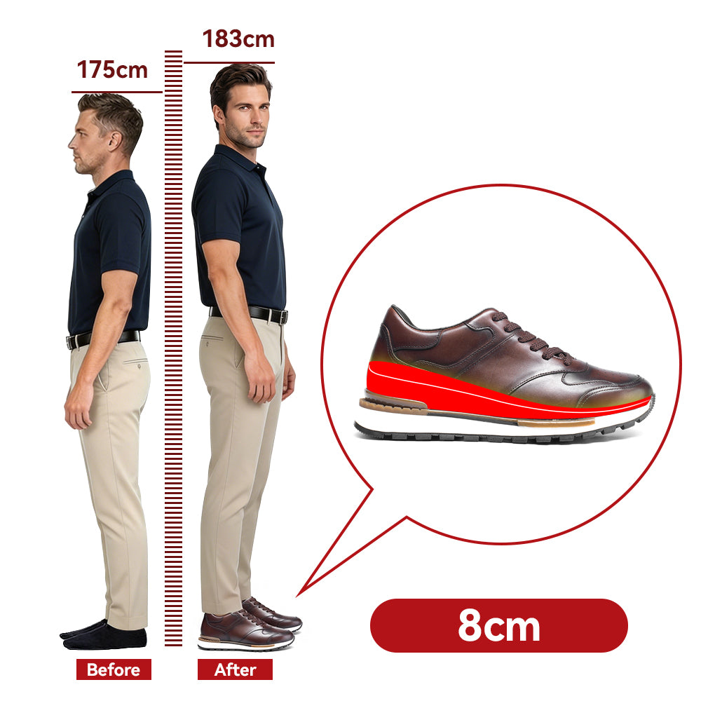 SCARPE RIALZANTI EMILIO +8 CM