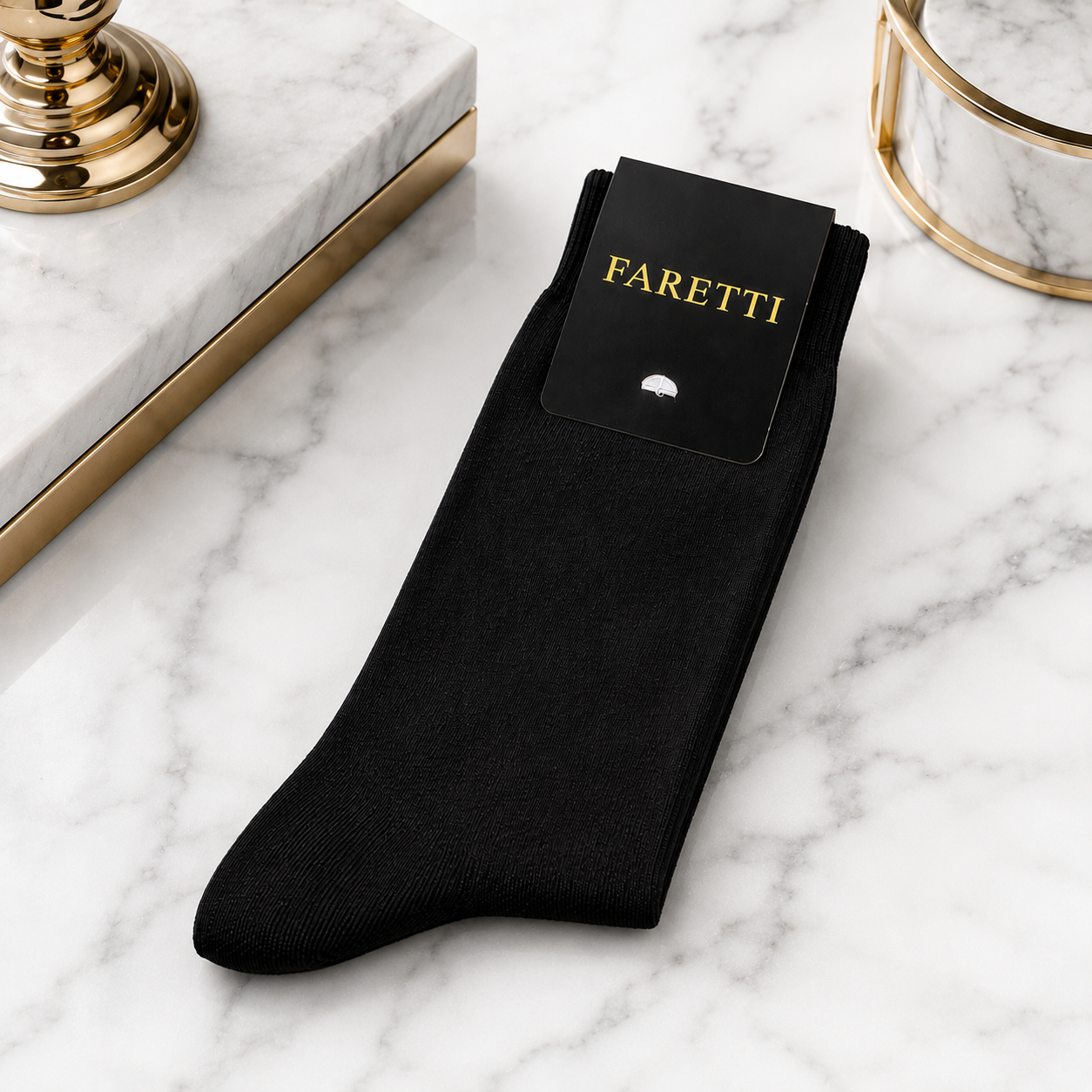 Calzini Premium Neri Faretti – Nobile Cotone Mercerizzato