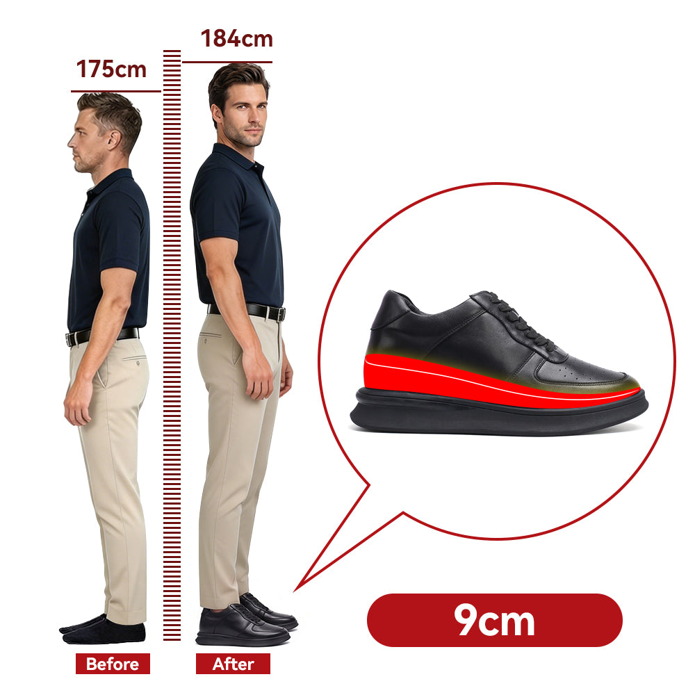 SCARPE RIALZANTI MILANO +9 CM