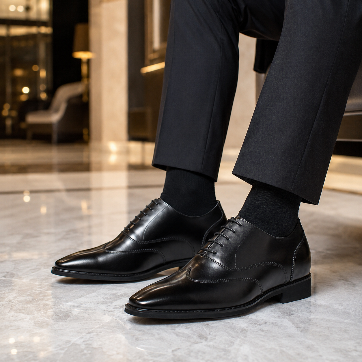 SCARPE CON RIALZO GIUSEPPE +8 CM